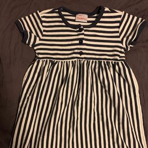 Hanna Andersson play dress size 5 (110) navy white